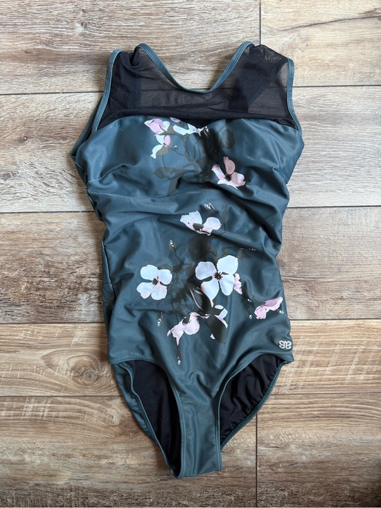 Albion Other - Albion Teal One-Piece Swimsuit with Pink Floral Print